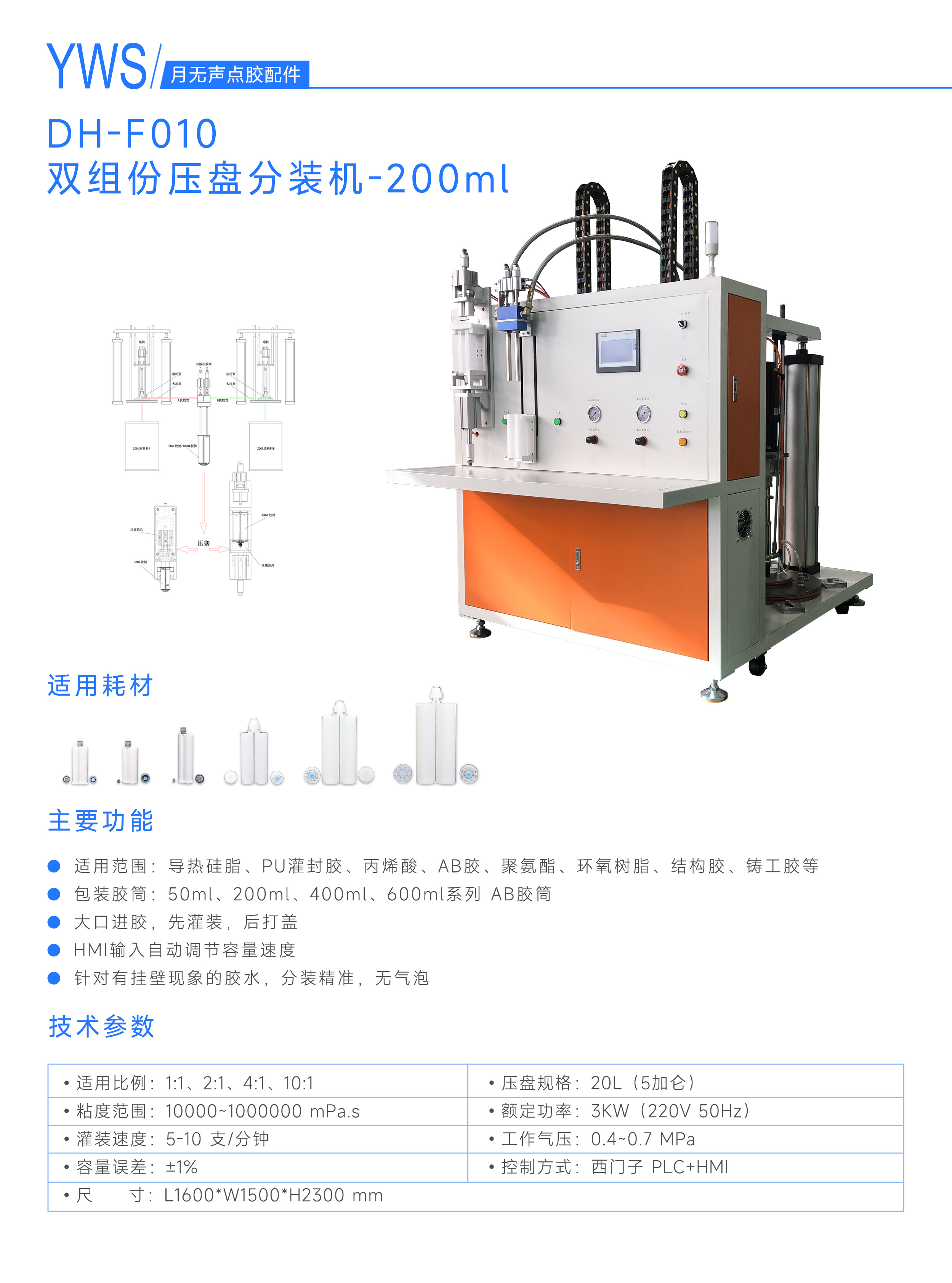 雙組份壓盤分裝機