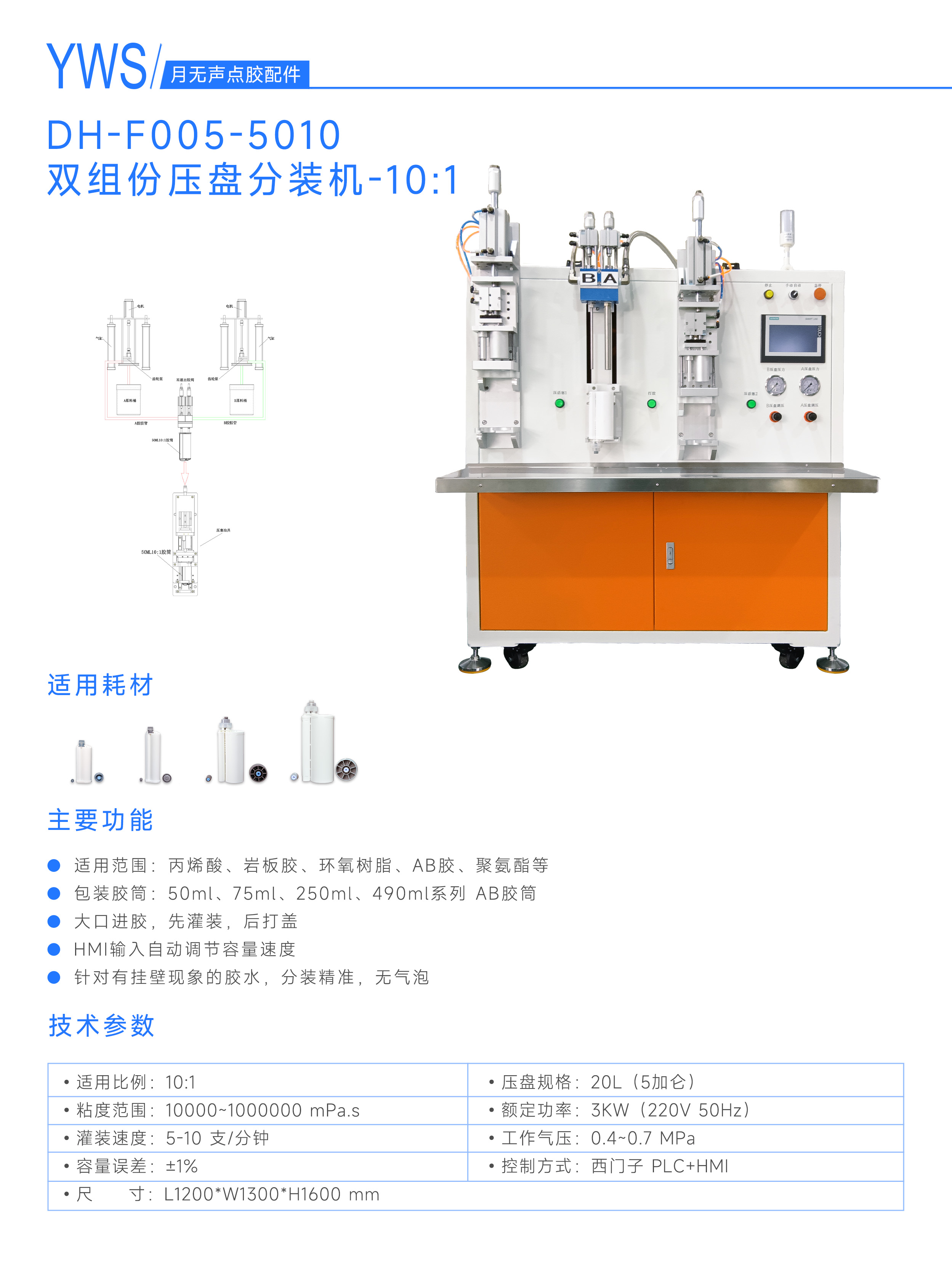 雙組份壓盤分裝機