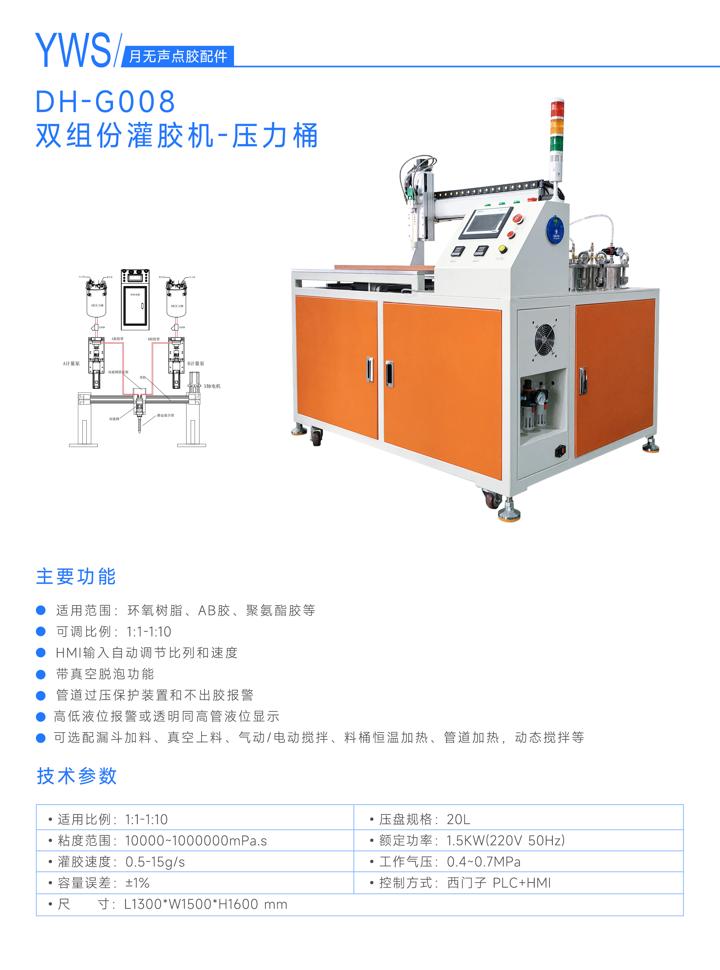 雙組份灌膠機-壓力桶